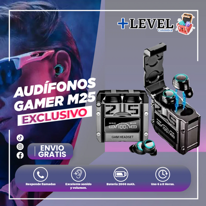 AUDIFONOS GAMER INALAMBRICOS M25